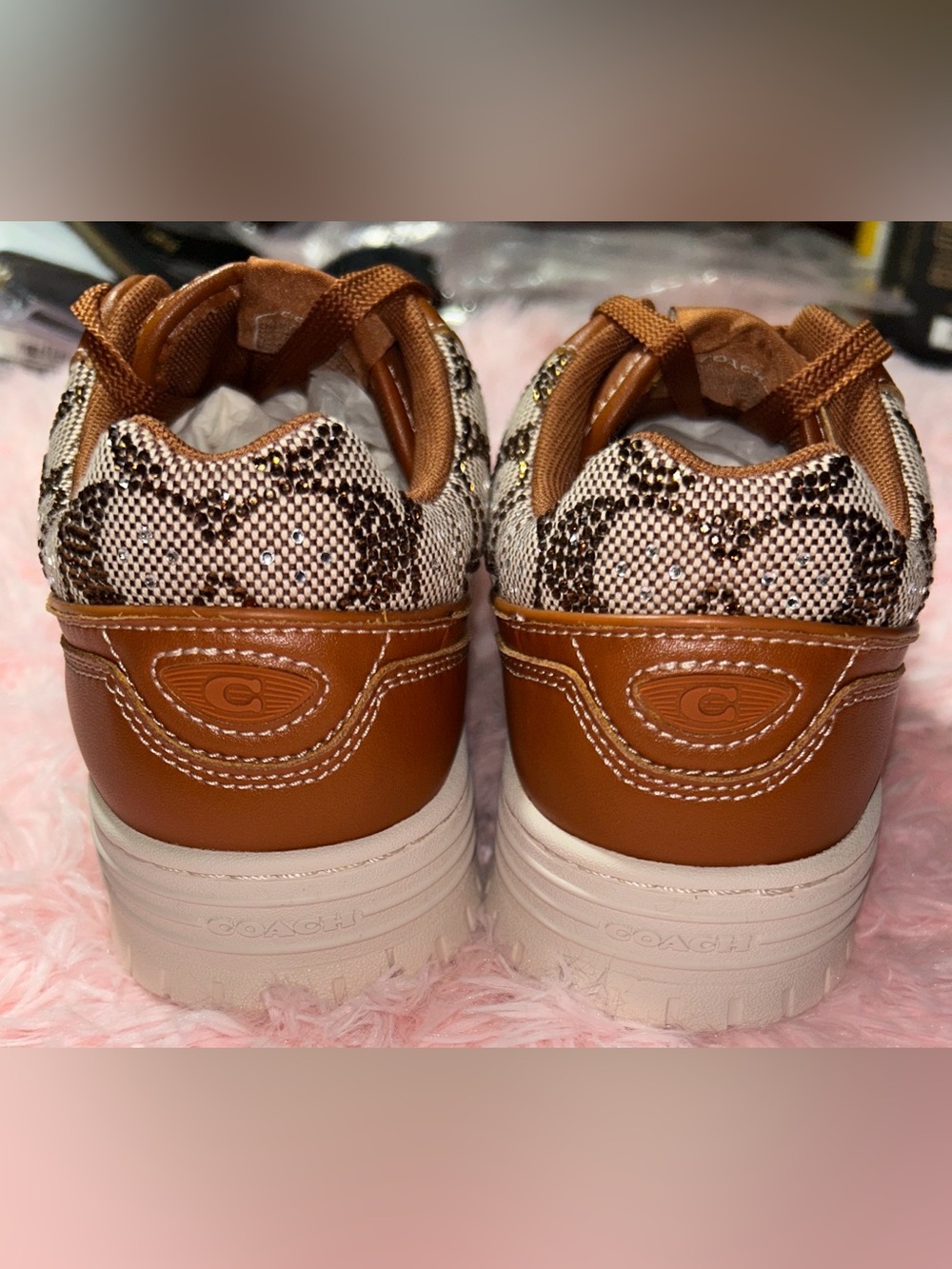Coach Crystal Signature SoHo Sneaker/ Burnished Amber - Picture 8 of 9